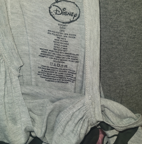 Disney Heather Gray Tank Top S/Ch 3 5 - Picture 2 of 4